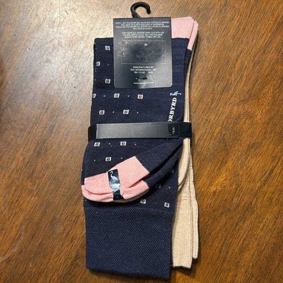 Luxury Dress Socks 2pr Tailor Byrd Trouser Crew Pima Cotton Blend Soft - 10-13 - Picture 5 of 8